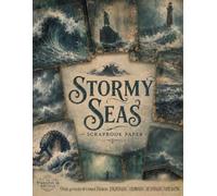 Stormy seas scrapbook paper: Ocean waves and storms theme. featuring ships, Kraken and mythical themes. To cut & collage