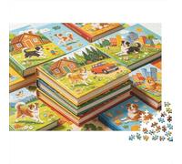 Story Book Jigsaw Puzzles 1000 Pieces Recycled Paper Childish Print Adult Jigsaws Desarrolla la Inteligencia de los Niños Juego Educativo para Family 52x38cm/1000pcs
