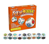 Story Dice, Storytelling Cubes, Educational Match Dice, 54 Image Icon Set, Imagination Development Tool, Family Contest and Classroom Use, 4.33x3.94x0.98 Inches, White Multi, 9pc