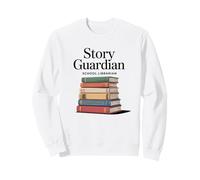 Story Guardian School Bibliotecario Libro Pila Sudadera