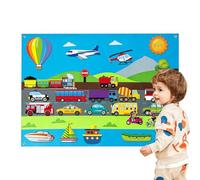 Storyboard de fieltro, DIY Felt Stories Flanell-Storyboard para preescolar, juego de tablas de historias multifuncionales de fieltro esponjoso para mascotas y animales de granja para niños, niños