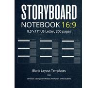 Storyboard Notebook 16.9: Blank Layout Templates for Directors, Storyboard Artists, Animators and Film Students | 200 Pages