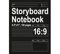 Storyboard Notebook 16:9 - Storyboard Sketchbook for Filmmakers, Video Creators & Animators | Film Production Planning Notebook | 8.5" x 11" | 150 ... Video Production and Content Creators