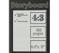 Storyboard Notebook: Blank Frames in 4:3 | Storyboard Journal For Screenwriters, Animators, Motion Graphics, Directors, Title Sequence Designers, and ... Note Section For Creative Professionals