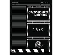 Storyboard Notebook: Blank Storybook Sketchbook | 16:9 Thumbnail Template Panels | Large 8.5x 11 Story Board Sketch Pad | Professional Storyboard ... Directors, Students, Animators & Artists