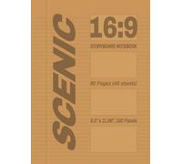 Storyboard Notebook : SCENIC, 16:9 8.5"x11.69", 90 Pages (45 sheets), 180 Panels