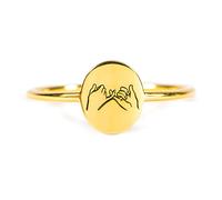 STORYJEWELLERY Pinky - Anillo de promesa para amigos, anillo de amistad de plata de ley 925 para mejores amigos, anillo de paseo o muere, anillo de declaración de mejores amigas, anillo de hermanas