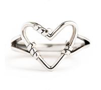 STORYJEWELLERY Story Jewellery - Anillos de compromiso chapados en plata con corazón para mujer, inspiradores y delicados regalos para ella, cumpleaños, Navidad, día de San Valentín, Metal, Sin