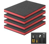 Storystore 4 láminas de espuma de poliuretano, 40 x 30 x 5 cm, insertos de espuma para caja de herramientas, cajas de herramientas, organizador para caja de herramientas, fundas de vuelo