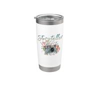 Storyteller Camera Photography Photographer Cameraman Gift Vaso térmico de acero inoxidable de doble pared
