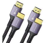Stouchi 10K 8K Cable HDMI 2.1 de 0.5M,Certificado 48Gbps de Velocidad Ultra Alta 8K@60 4K@120/144Hz RTX 3080 eARC HDR10 HDCP2.2&2.3 Dolby Compatible con PS 5/Xbox Series X/Samsung/Sony/LG,2 Paquetes