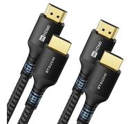 Stouchi 10K 8K Cable HDMI 2.1 de 3M,Certificado 48Gbps de Velocidad Ultra Alta 8K@60 4K@120/144Hz RTX 3080 eARC HDR10 HDCP2.2&2.3 Dolby Compatible con PS 5/Xbox Series X/Samsung/Sony/LG,2 Paquetes