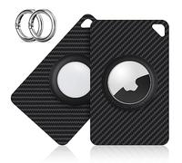Stouchi Airtag Monedero Tarjetero 2 Paquetes Tamaño de Tarjeta de crédito Fibra de Carbono 6g Ultraligero Fibra de Carbono Monedero Delgado Compatible con Air Tag para Billetera, Monedero