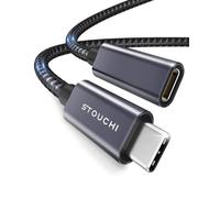 Stouchi Cable de extensión USB C de 0,3m, USB tipo C a USB 3.2(10Gbps)100 W Carga rápida y cable de transferencia de datos de audio Compatible para S Witch,M1 MacBokPro,pad mini 6,XL SurfaceBook Gris