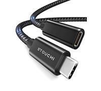 Stouchi Cable de extensión USB C de 1.5m, USB tipo C a USB 3.2(10Gbps)100 W Carga rápida y cable de transferencia de datos de audio Compatible para S Witch,M1 MacBokPro,pad mini 6,XL SurfaceBook Negro