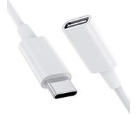 Stouchi Cable de extensión USB C para cargador Mag safe tipo C macho a hembra 9V 3A para carga inalámbrica de 480 Mbps, transferencia de datos compatible con M1 Mac book i Phone 14 50CM blanco