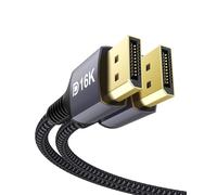 Stouchi Cable DisplayPort 2.1 DP2.1 [16K@60Hz,10K@60Hz,8K@120Hz,4K@240Hz/165Hz/144Hz] Compatible con 80Gbps HDR HDCP 2.2 DSC 1.2a FreeSync G-Sync DisplayPort 2.1 Cable para monitor de juegos-1.2M/4FT