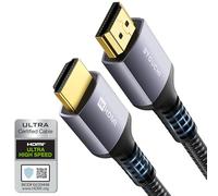 Stouchi Cable HDMI® de ultra alta velocidad 2M, Certificado 10K 8K Ultra HD 48Gbps de Alta Velocidad 8K60 4K120 144Hz RTX 3080 eARC HDR10 4:4:4 HDCP 2.2&2.3 Dolby Compatible con PS5/Xbox Series X