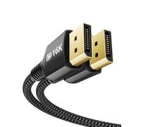 Stouchi Lote de 2 cables DisplayPort 2.1 10FT DP2.1/2.0 16K @ 60Hz, 10K @ 60Hz, 8K @ 120Hz, 4K @ 240Hz 165Hz 144Hz, compatible con 80Gbps HDR DSC1.2a FreeSync G-Sync Display Port 2.1 Cable