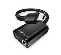 Stouchi USB C a Conector de 3,5mm y Adaptador de Cargador, 2-1 USB Tipo C a Adaptador de AUD io para Auriculares,30W DAC de Alta Resolución,Compatible con Galaxy S21 S20,Pad Pro Mini6,Pixel 6a,Negro