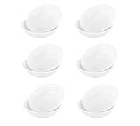 STOUCLA Cuencos redondos para salsas, cuencos aperitivos,platos postre,platos pequeños,12 unidades, para aperitivos, sushi, salsa de soja, especias, guarniciones, frutas y aperitivos, color blanco