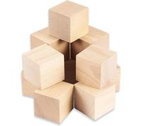 STOUCLA Dados de madera, 12 unidades, 5 cm, madera de pino, dados para manualidades, manualidades, pintura, decoración