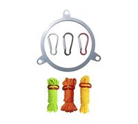 Stove Chimney Pipe Windproof Accessories - Portable Stainless Steel Mountain Supplies With Carabiners, Stove Pipe Arrestor Chimney Rope Ring For Lawn Park Patio Yard Deck Porch Rv Home Campfire