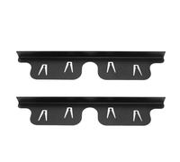 Stove Crevice Cover Black Stainless Steel | Adjustable 13.8-27.6 in Filler Eliminates Debris | for Kitchen Counter/Oven Space | Dishwasher Safe 2 Pair