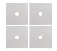 Stove Liners, Burner Guards, 10,63 x 10,63 pulgadas, Cooking Pads, Reusable Heat-Resistant Shield, Waterproof Fireproof Protector, 4-Pack Square Black, for Kitchen Apartment Restaurant