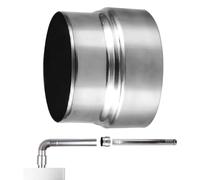 Stove Pipe Reducer - Stainless Steel Chimney Duct Connector 120mm To 100mm