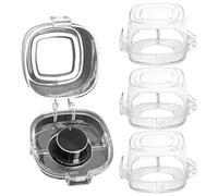 Stove Safety Cover, Lock Knob Protection System, Heat Resistant Oven Control Guard Set, 3.74x1.97 Inches Easy Install Kitchen Safety Design Style for Family Home Use