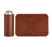 Stove Top Mat, PU Leather Protection Pad, Non Slip Stove Base Mat, Portable Camp Stove Stove Accessories, Camping Stove Protection Pad, Hiking Stove Equipment, Camp Stove Non-Slip Pad, Portable Stove