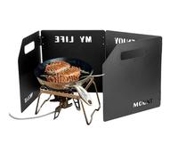 Stove Windshield - 4 Fold Plegable Camping Stove Windshields | Aluminio Steel Camping Cooker Wind Screen Shield | Burner Windshield For Camp Stoves, Furnace Windscreen, Outdoors Bbq