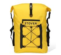 STOVER Mochila impermeable de 55 litros para kayak, bolsa flotante resistente con cierre enrollable con bolsillo frontal y bolsa interior para actividades acuáticas al aire libre, color amarillo,