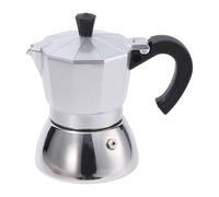StovetopCoffee Maker, italiana de aluminio de 3/6 tazas, 150/300 ml, de gas y eléctrica, para hombres y mujeres, negro/, 12 x 16/13 x 19 cm