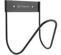 STOWBERRY Soporte de pared para manguera de jardín: soporte metálico resistente para mangueras, duradero y extensor para un almacenamiento ordenado de riego al aire libre.