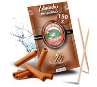 Stoxser 150 palillos de dientes con sabor a canela la revolución del sabor, palillo de dientes sabor, sin goma de mascar, compatible con pasta de dientes, eliminador de sarro, hilo dental sin azúcar