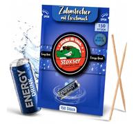 Stoxser 150 palillos de dientes con sabor Energy Drink la revolución del sabor, palillo de dientes sabor, sin goma de mascar, compatible con pasta de dientes, quitasarro, hilo dental sin azúcar