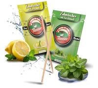 Stoxser 300 palillos de dientes con sabor, paquete de 2 unidades de limón/limón y menta/mentol, revolución del sabor, palillos de dientes, sin goma de mascar, soporte para pasta de dientes, hilo