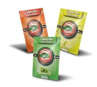Stoxser 450 palillos de dientes con sabor, paquete de 3 unidades, melocotón y limón, limón y menta, revolución del sabor, palillos de dientes, sabor sin goma, soporte para pasta de dientes, hilo