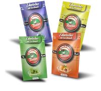 Stoxser 600 palillos de dientes con sabor, paquete de 4 palillos de melocotón y arándanos y limón/limón y menta/mentol, revolución del sabor, sin goma de mascar, sin azúcar