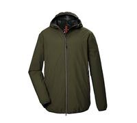 STOY Chaqueta funcional impermeable con capucha para hombre, tallas grandes, STS 19 MN JCKT, color verde oliva, 4XL, 43140-000