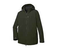 STOY Chaqueta softshell para hombre con capucha desmontable, tallas grandes STW 17 MN SFTSHLL JCKT, color verde oliva oscuro, 4XL, 39808-000