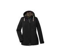 STOY Chaqueta softshell para mujer con capucha, tallas grandes STW 8 WMN SFTSHLL JCKT, negro y azul, 48, 39794-000
