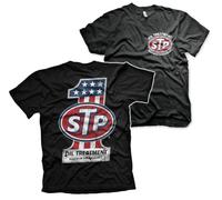 STP Licenciado Oficialmente American No. 1 Hombres Camiseta (Negro), X-Large