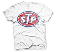 STP Licenciado Oficialmente Classic Logo Hombres Camiseta (Blanco), Medium