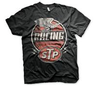 STP Licenciado Oficialmente Vintage Racing Hombres Camiseta (Negro), XX-Large