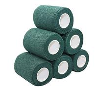 STpro Non Tessuto Coesive Elastica Benda Flessibile Bendaggio in Varia Colori 7,5cm x 6 Rotoli,Verde Scuro