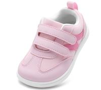 STQ KIDS Calzado Barefoot Infantil Respetuoso Bebe Zapatillas Flexibles Niños Niña Deportivas Antideslizantes Primeros Pasos Zapatos Rosa 21 EU/I4 Ancho