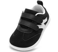 STQ KIDS Zapatillas Barefoot Niños Niña Calzado Respetuoso Bebe Flexibles Primeros Pasos Antideslizantes Deportivas Zapatos Infantil Negro 28 EU/L11 Ancho